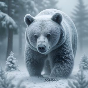 Snow Bear Digital Wall Art Painting