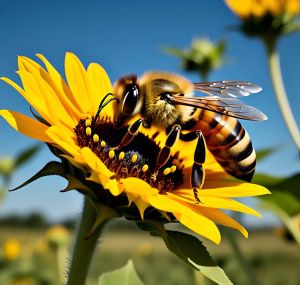 Sunflower Macro Nature Digital Art Wall Painting