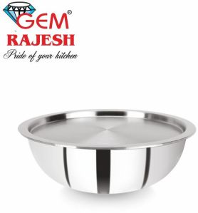 16 Cm Stainless Steel Triply Tasla with Lid