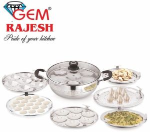 Triply Multi Kadai with Glass Lid