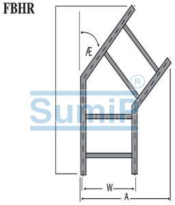 45 Degree Horizontal Direct Bend Fiberglass Cable Tray