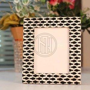 Fish Scale Pattern Bone Inlay Photo Frame