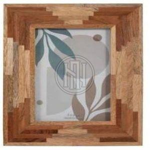 Geometric Pattern Wood Photo Frame