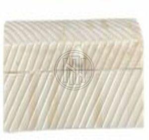 White Diagonal Stripe Bone Inlay Rectangular Box