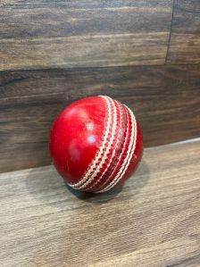 Red Leather Cricket Ball