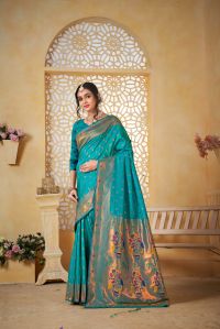 9739 Sea Green Paithani Silk Saree