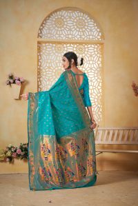 9739 Sea Green Paithani Silk Saree