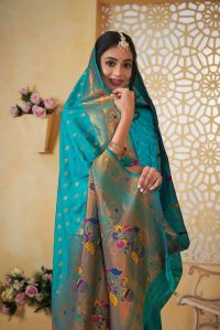9739 Sea Green Paithani Silk Saree