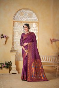 9739 Purple Paithani Silk Saree