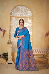 9739 Royal Blue Paithani Silk Saree