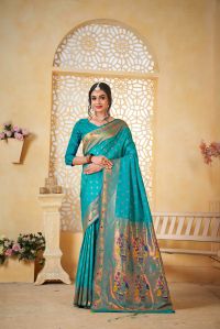9739 Sea Green Paithani Silk Saree