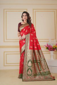 9770 Designer Jari Work Weaving Banarasi Soft Silk Saree
