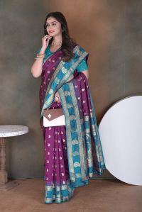9775 Designer Jari Work Weaving Banarasi Soft Silk Saree