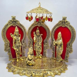 10×13×12 Inch Aluminium RAM  Darbar Statue
