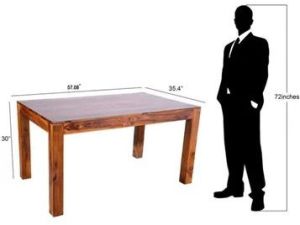 6 Seater Rectangular Brown Sheesham Wood Dining Table
