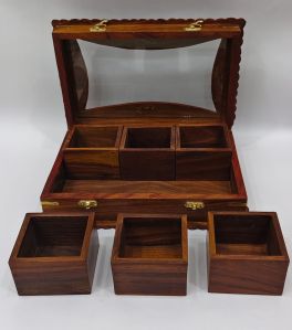 Sheesham Wooden Spice Box