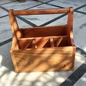 Rectangle Wooden Cutlery Stand