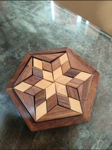 Brown Wooden Jigsaw Puzzle