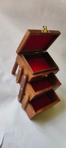 Wooden 3 Layer Jewellery Box