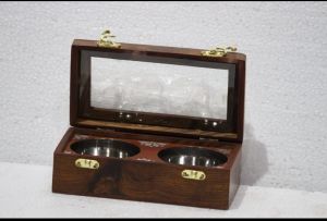 Brown Wooden Mukhwas Box