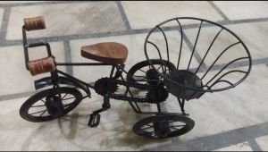 Black Iron Decorative Rickshaw