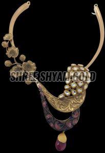 Designer Floral Fusion Gold Necklace
