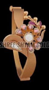 Elegant Floral Meenakari Gold Ring