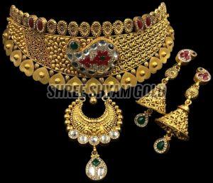 Handmade Designer Gold Necklace Set