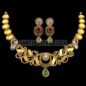 Luxury Handcrafted Ethnic Gold Necklace Set