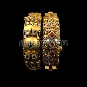 22K Real Gold Designer Meenakari Bangle Set