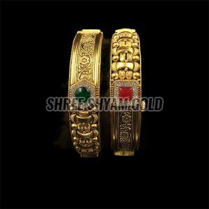 22K Real Gold Designer Meenakari Bangle Set