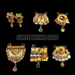 Ladies Polished Gold Mangalsutra Pendant