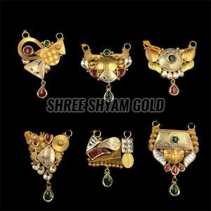 Ladies Polished Gold Mangalsutra Pendant