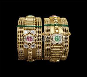22K Wedding Wear Antique Gold Bangles