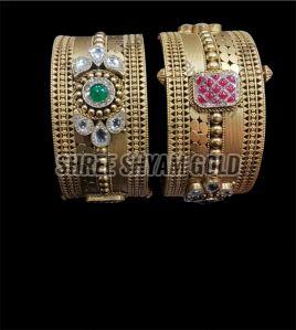 22K Wedding Wear Antique Gold Bangles