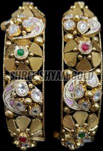22K Hallmarked Handcrafted Gold Designer Bangles