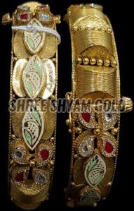 22K Hallmarked Handcrafted Gold Designer Bangles
