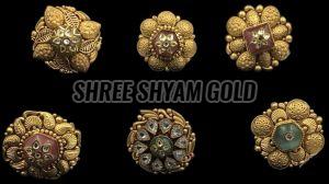 Traditional Gold Finish Antique Floral Ring