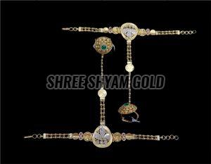 Traditional Handmade Single Finger Gold Hathphool