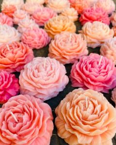 Peony Flower Shaped  Candle