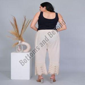 Ladies Zari 3D Khadi Palazzo Pant