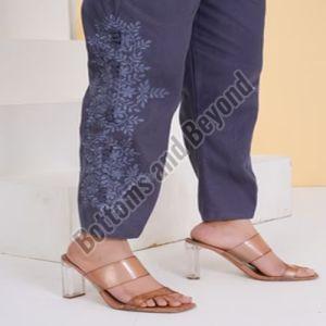 Ladies Gray Kashmiri Embroidery Pant