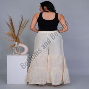 Ladies Cream Sharara Pant