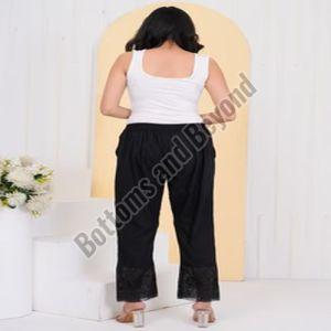 Ladies Moonlit Net Black Crochet Pant