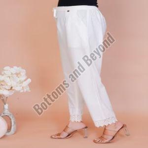 Ladies Mandala Cutwork Off-White Crochet Pant