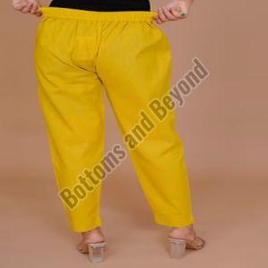Ladies Yellow Cotton Pant