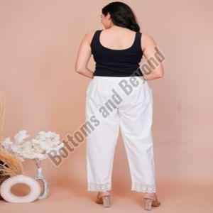 Ladies Jasmine Cutwork Off-White Crochet Pant