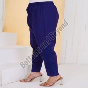 Ladies Navy Blue Kashmiri Embroidery Pant