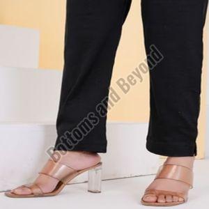 Ladies Black Satin Silk Pant