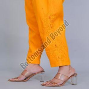 Ladies Mustard Kashmiri Embroidery Pant